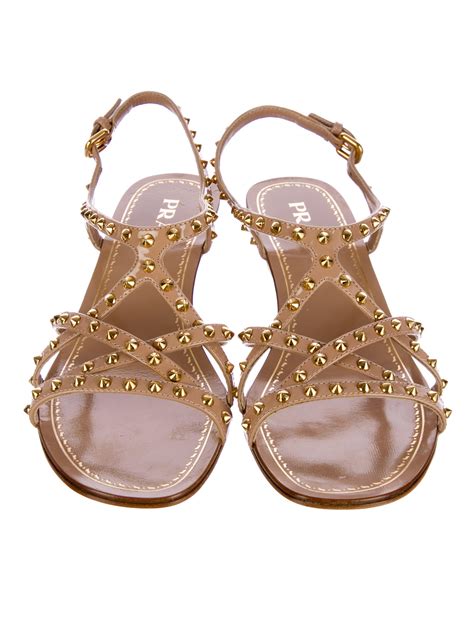 prada pink thong|Prada studded pony skin sandals.